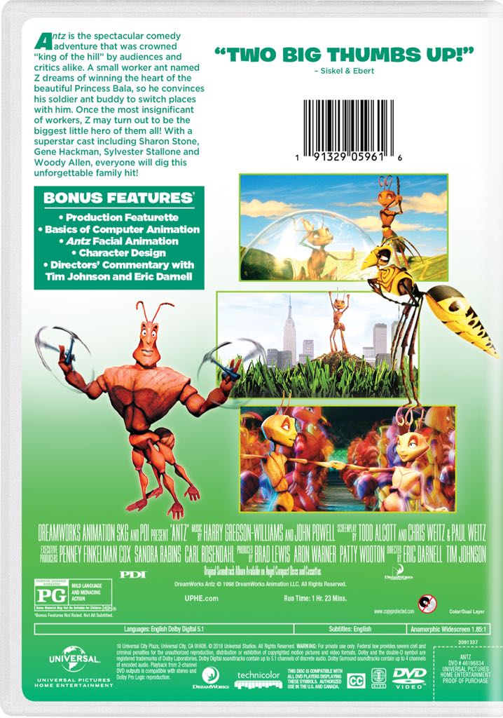 Antz - 2001 Digital Copy movie collectible [Barcode 00428491] - Main Image 2