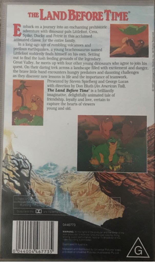 Land Before Time VHS movie collectible [Barcode 0044004467735] - Main Image 2