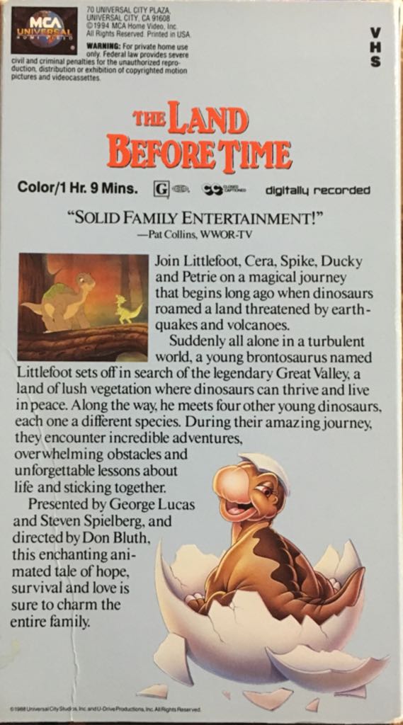 Land Before Time, The VHS movie collectible [Barcode 9311532010667] - Main Image 2