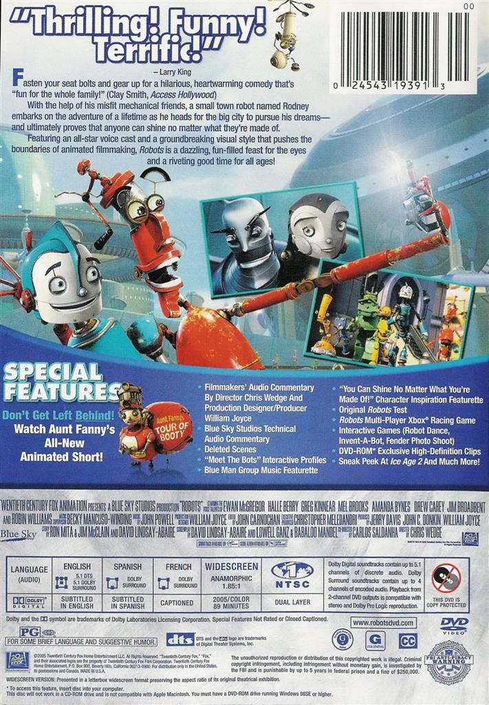 Robots Movies Anywhere movie collectible [Barcode 024543754640] - Main Image 2