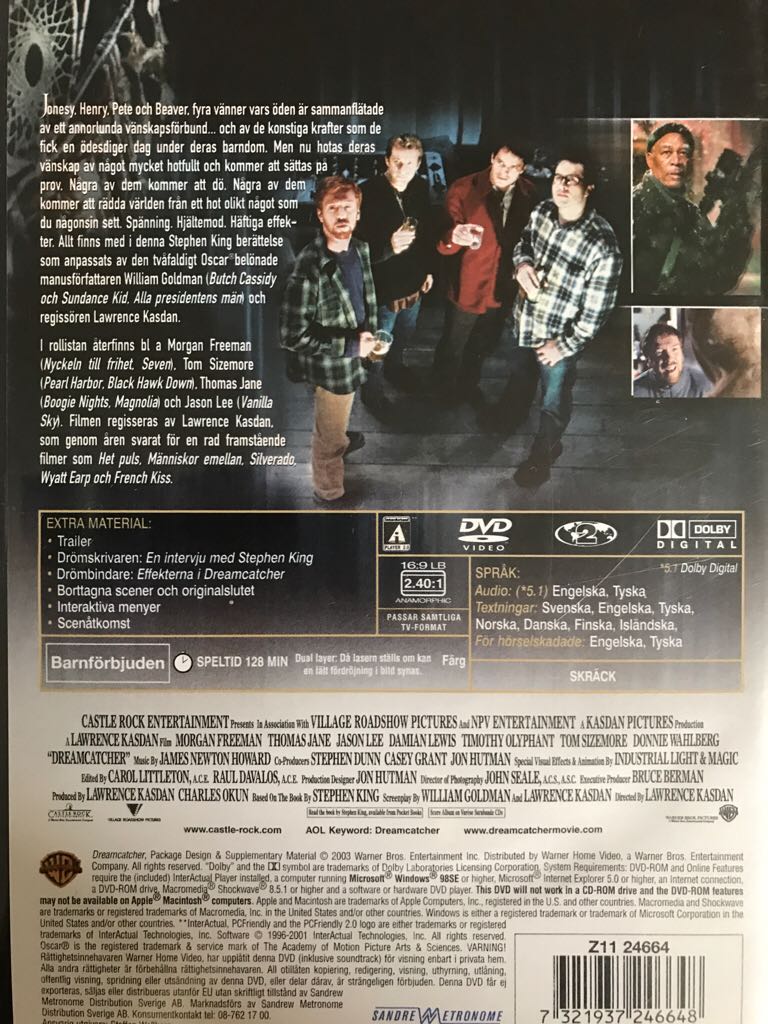 Dreamcatcher DVD movie collectible [Barcode 7321937246648] - Main Image 2