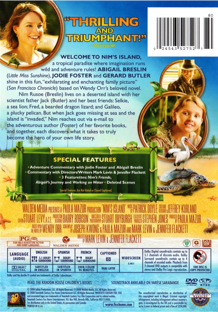 Nim’s Island (B) DVD-R movie collectible [Barcode 5050522577660] - Main Image 2