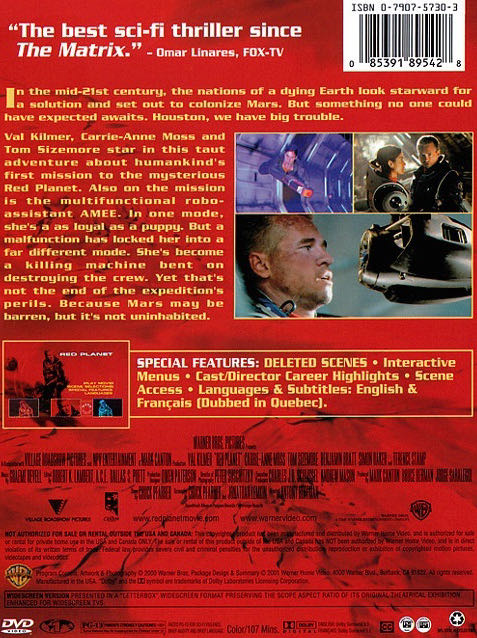 Red Planet DVD movie collectible [Barcode 4040884010173] - Main Image 2