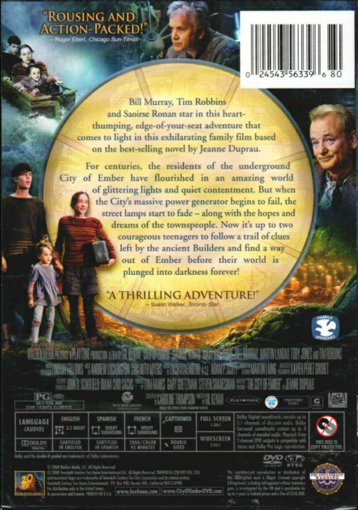 City of Ember DVD movie collectible [Barcode 024543563426] - Main Image 2