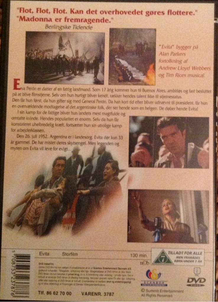 Evita DVD movie collectible [Barcode 364980737098] - Main Image 2