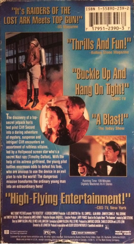 Rocketeer VHS movie collectible [Barcode 717951239037] - Main Image 2