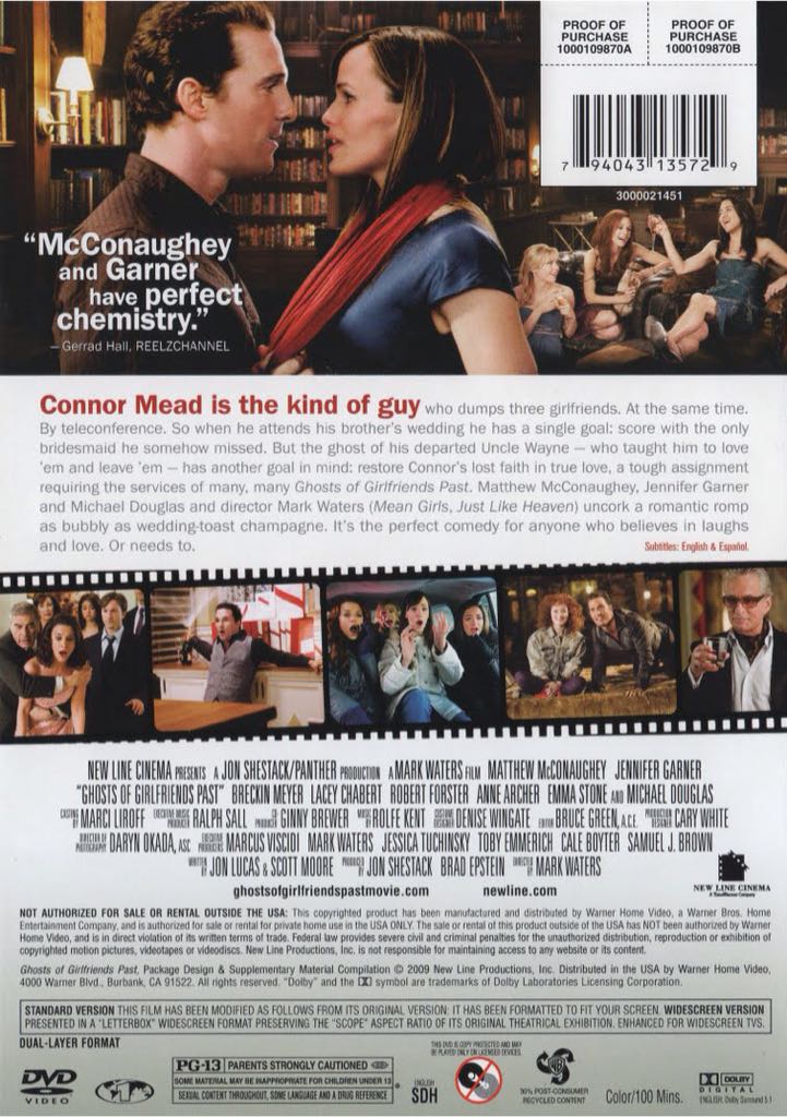 Ghosts Of Girlfriends Past✅🧳 DVD movie collectible [Barcode 0794043124921] - Main Image 2