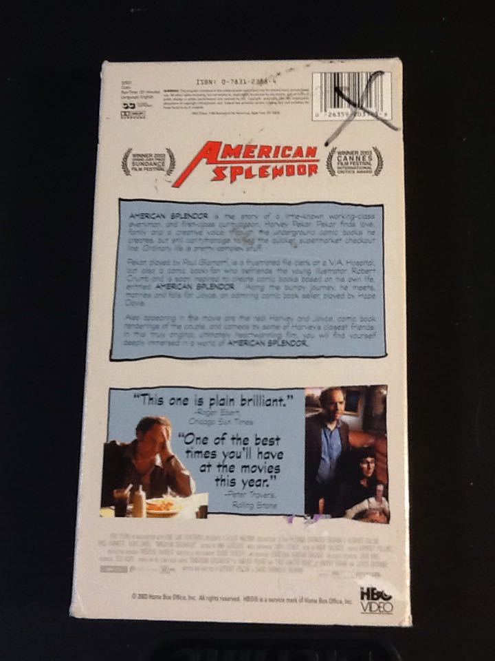 (002) American Splendor DVD-R movie collectible [Barcode 026359232022] - Main Image 2