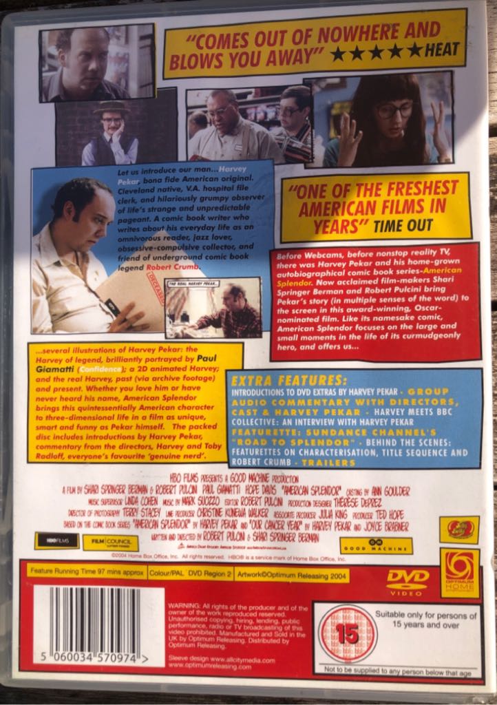 American Splendor DVD movie collectible [Barcode 5060034570974] - Main Image 2