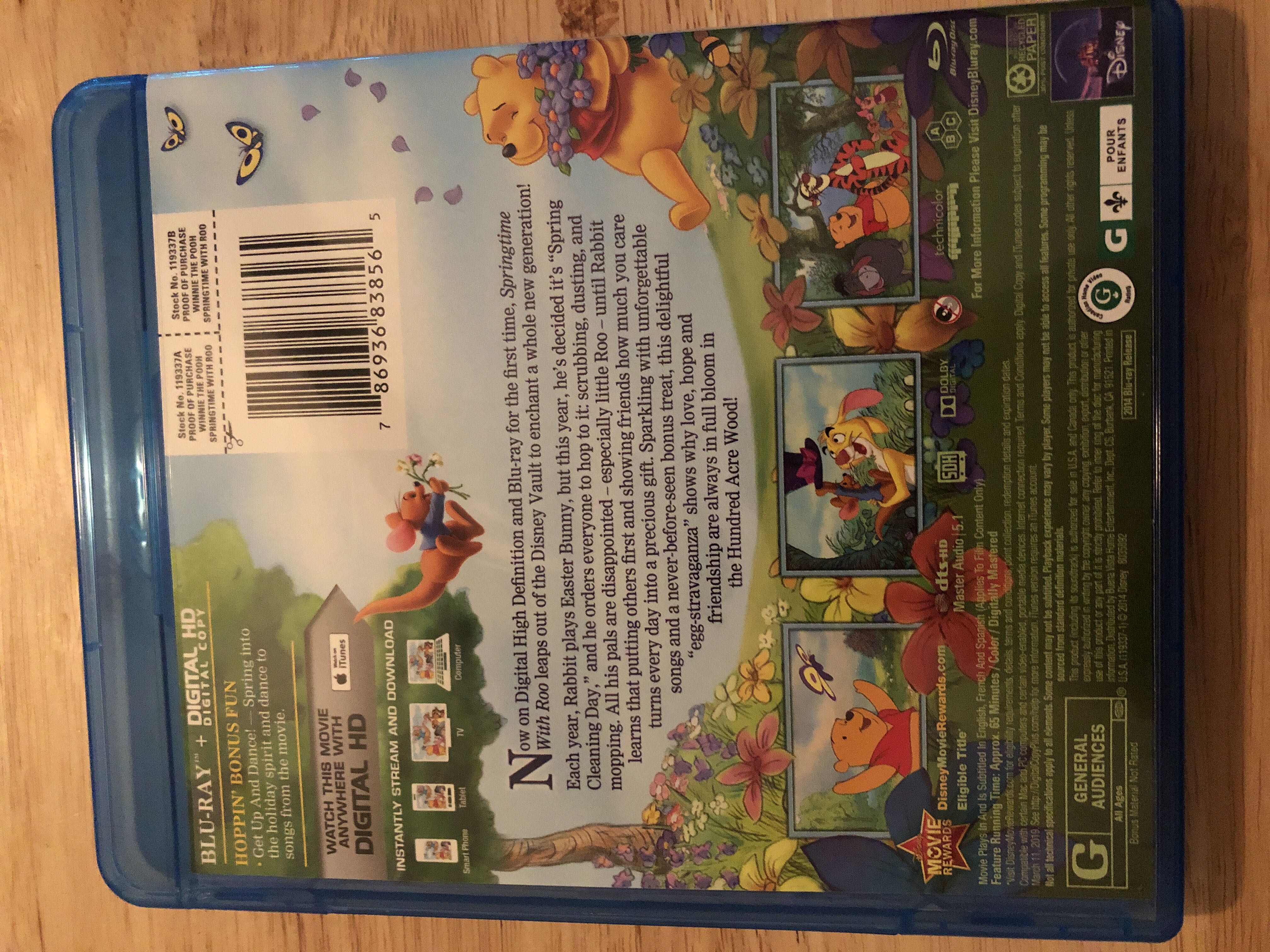 Winnie the Pooh: Springtime with Roo Blu-ray movie collectible [Barcode 786936838565] - Main Image 2
