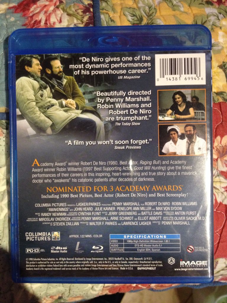 Awakenings  Blu-ray movie collectible [Barcode 014381699456] - Main Image 2