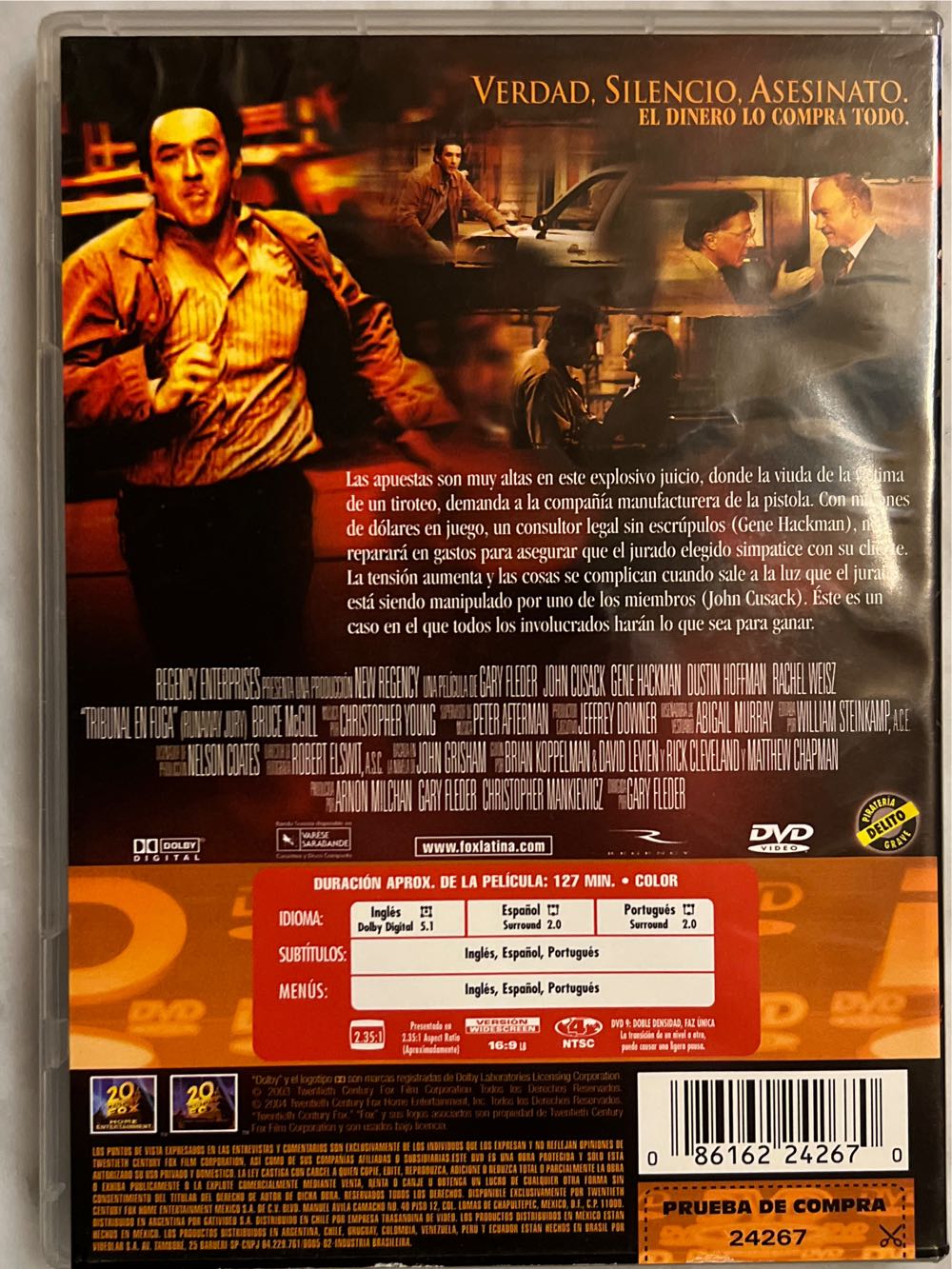 Runaway Jury [Tribunal En Fuga] DVD movie collectible [Barcode 086162242670] - Main Image 2