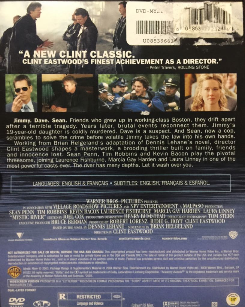 Mystic River DVD movie collectible [Barcode 085396611726] - Main Image 2