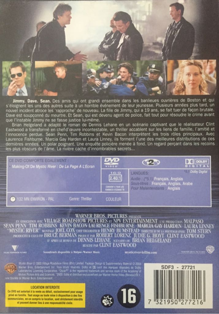 Mystic River DVD movie collectible [Barcode 7321950277216] - Main Image 2