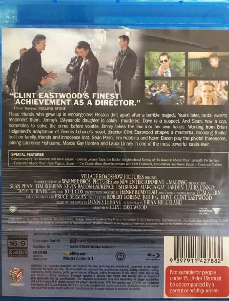 Mystic River Blu-ray movie collectible [Barcode 9397911427882] - Main Image 2