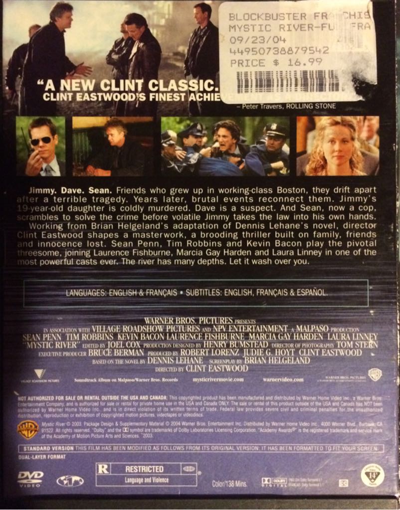 Mystic River DVD movie collectible - Main Image 2