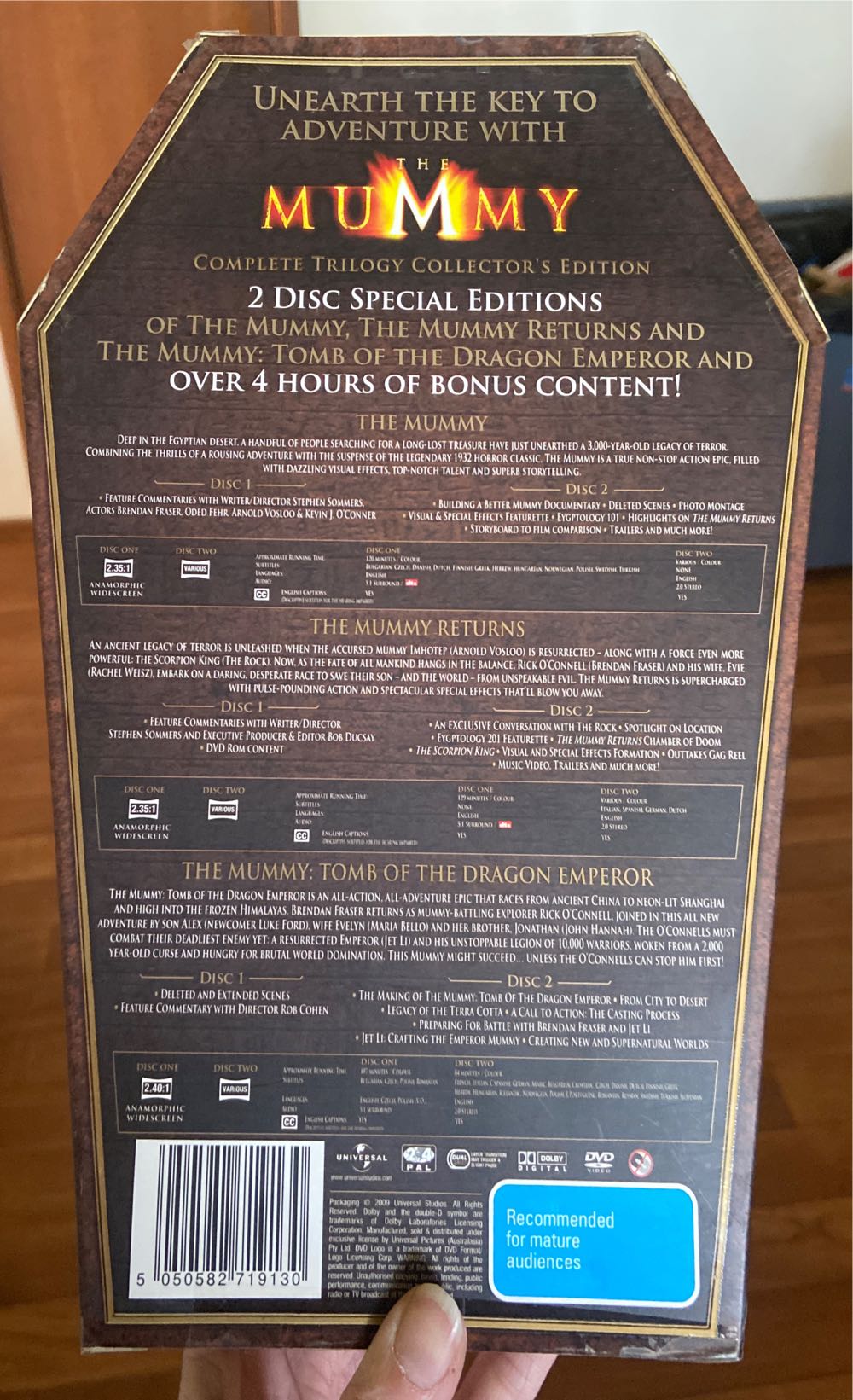 The Mummy Collection DVD movie collectible [Barcode 5050582719130] - Main Image 3