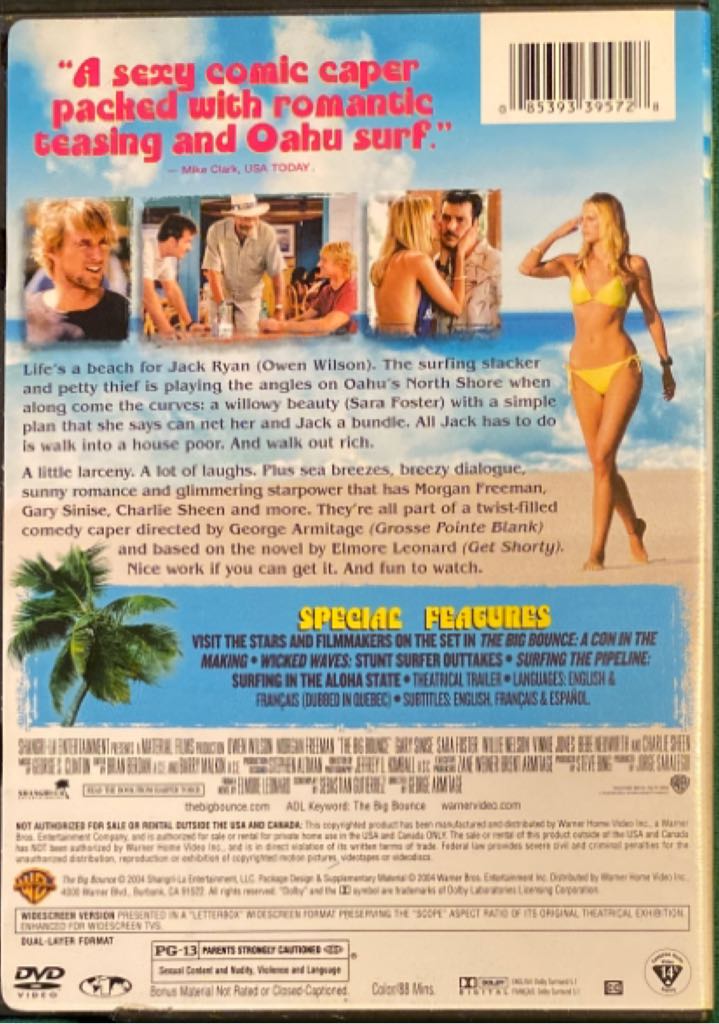 The Big Bounce DVD movie collectible [Barcode 085393395728] - Main Image 2