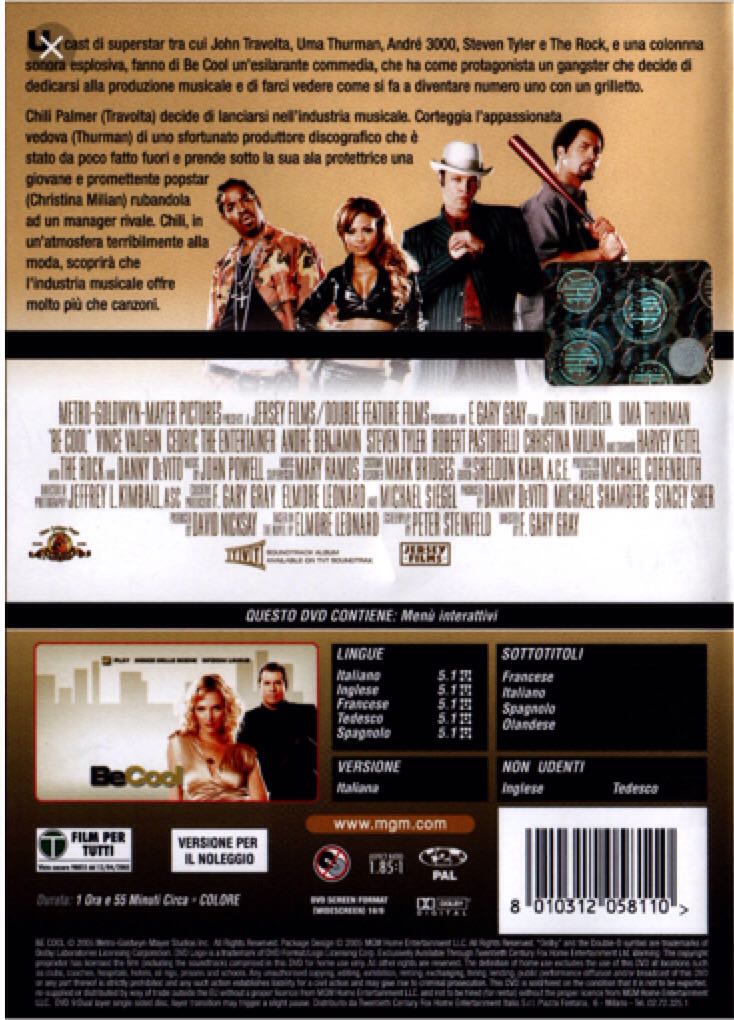 Be Cool DVD movie collectible [Barcode 8712626030119] - Main Image 2