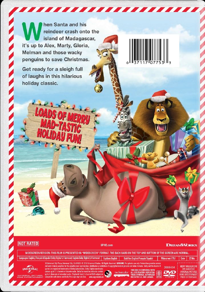 Merry Madagascar DVD movie collectible [Barcode 9321337162522] - Main Image 2