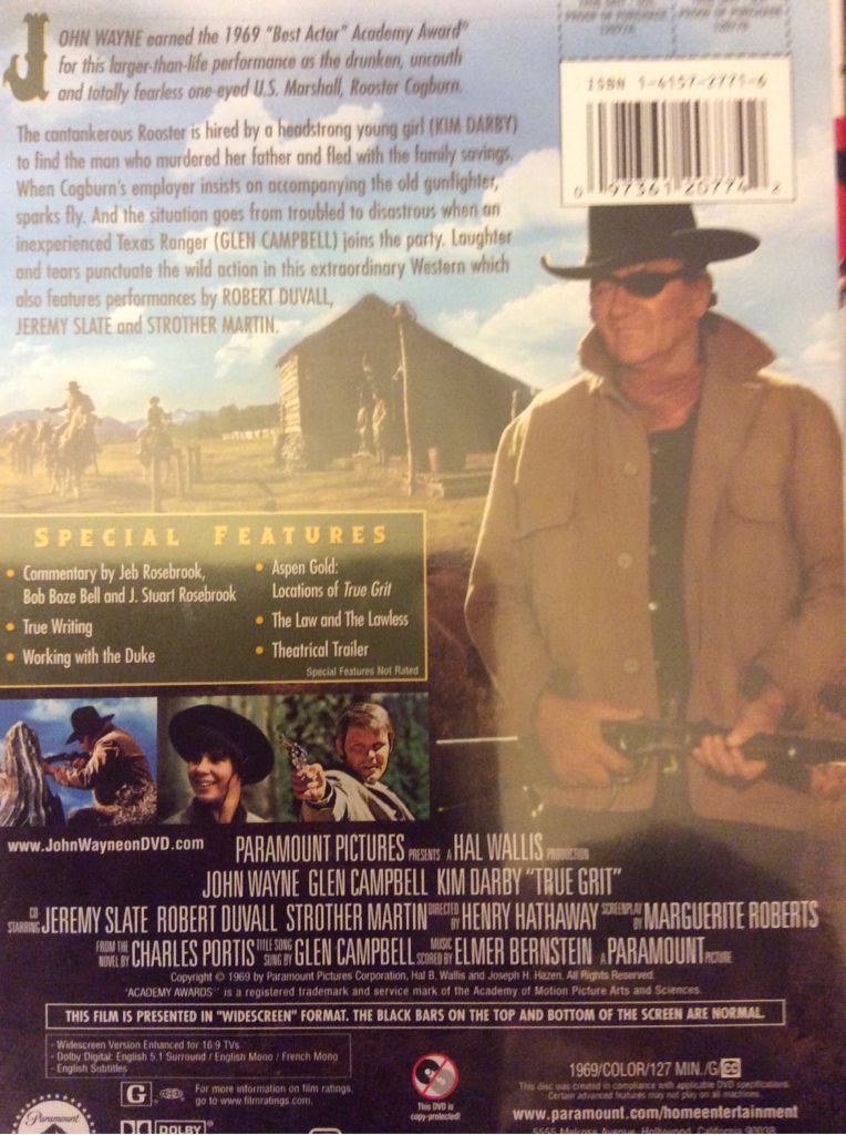 True Grit DVD movie collectible [Barcode 097361207742] - Main Image 2