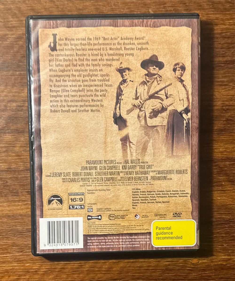 True Grit (1969) DVD DVD movie collectible [Barcode 9324915079571] - Main Image 2
