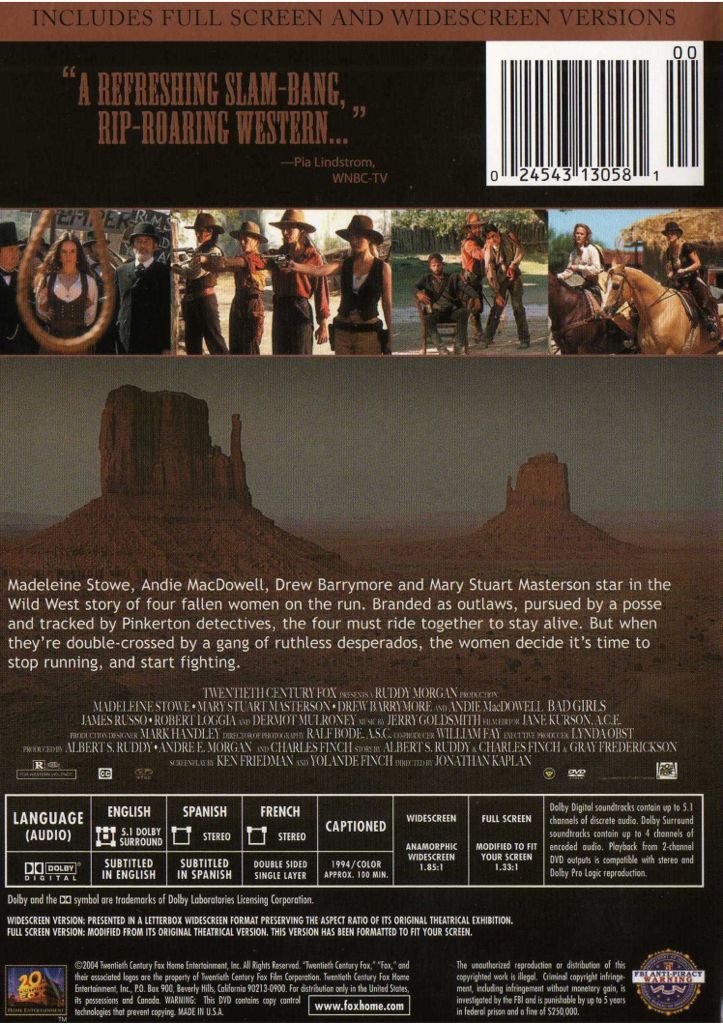 Bad Girls DVD movie collectible [Barcode 5039036016902] - Main Image 2