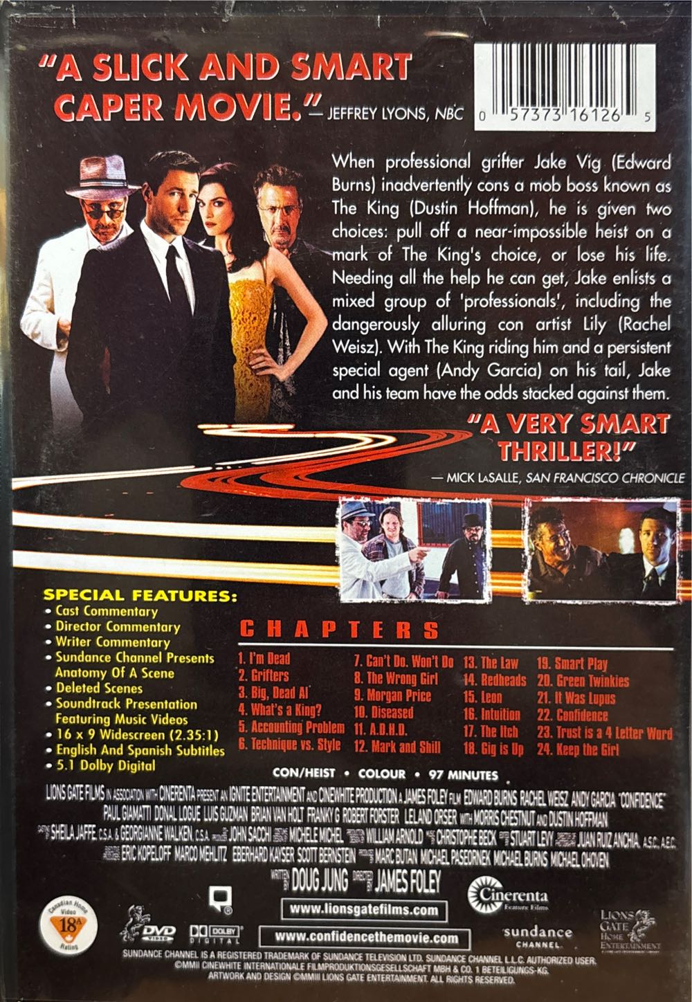 Confidence DVD movie collectible [Barcode 057373161265] - Main Image 3