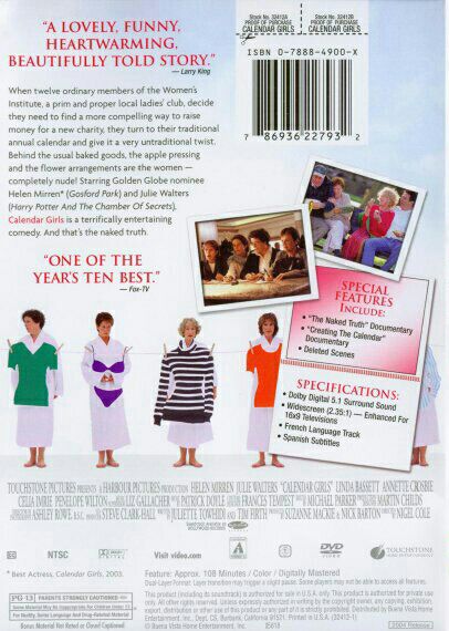 Calendar Girls DVD movie collectible [Barcode 786936227932] - Main Image 2