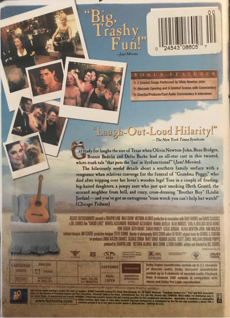 Sordid Lives DVD movie collectible [Barcode 9315842002145] - Main Image 2