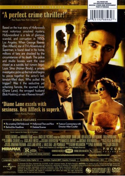 Hollywoodland DVD movie collectible [Barcode 025193008121] - Main Image 2