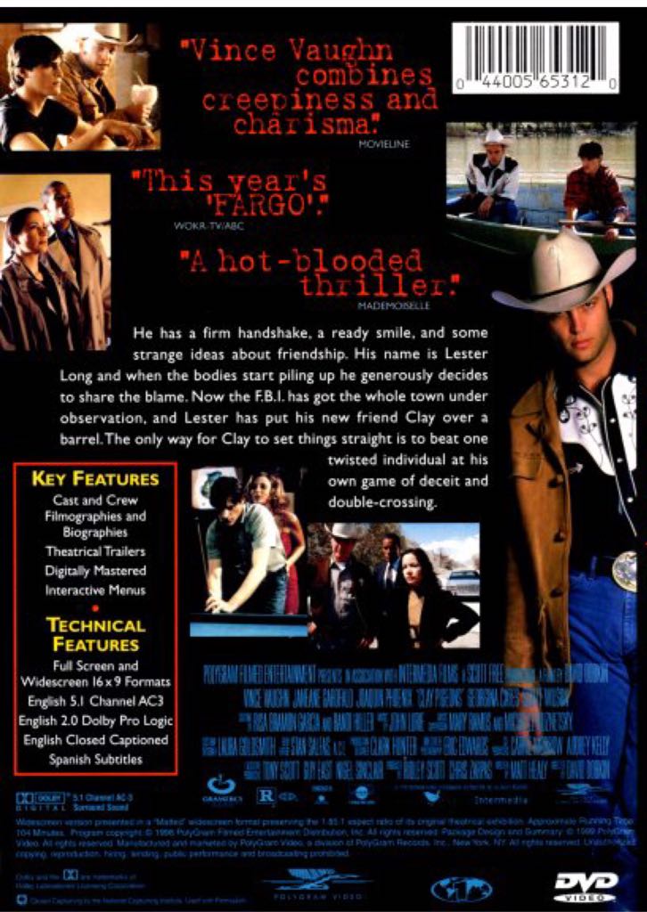 Clay Pigeons DVD movie collectible [Barcode 025192279928] - Main Image 2
