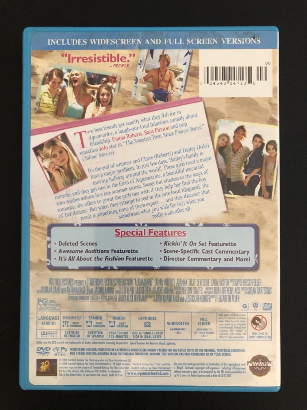 Aquamarine DVD movie collectible [Barcode 024543247135] - Main Image 3