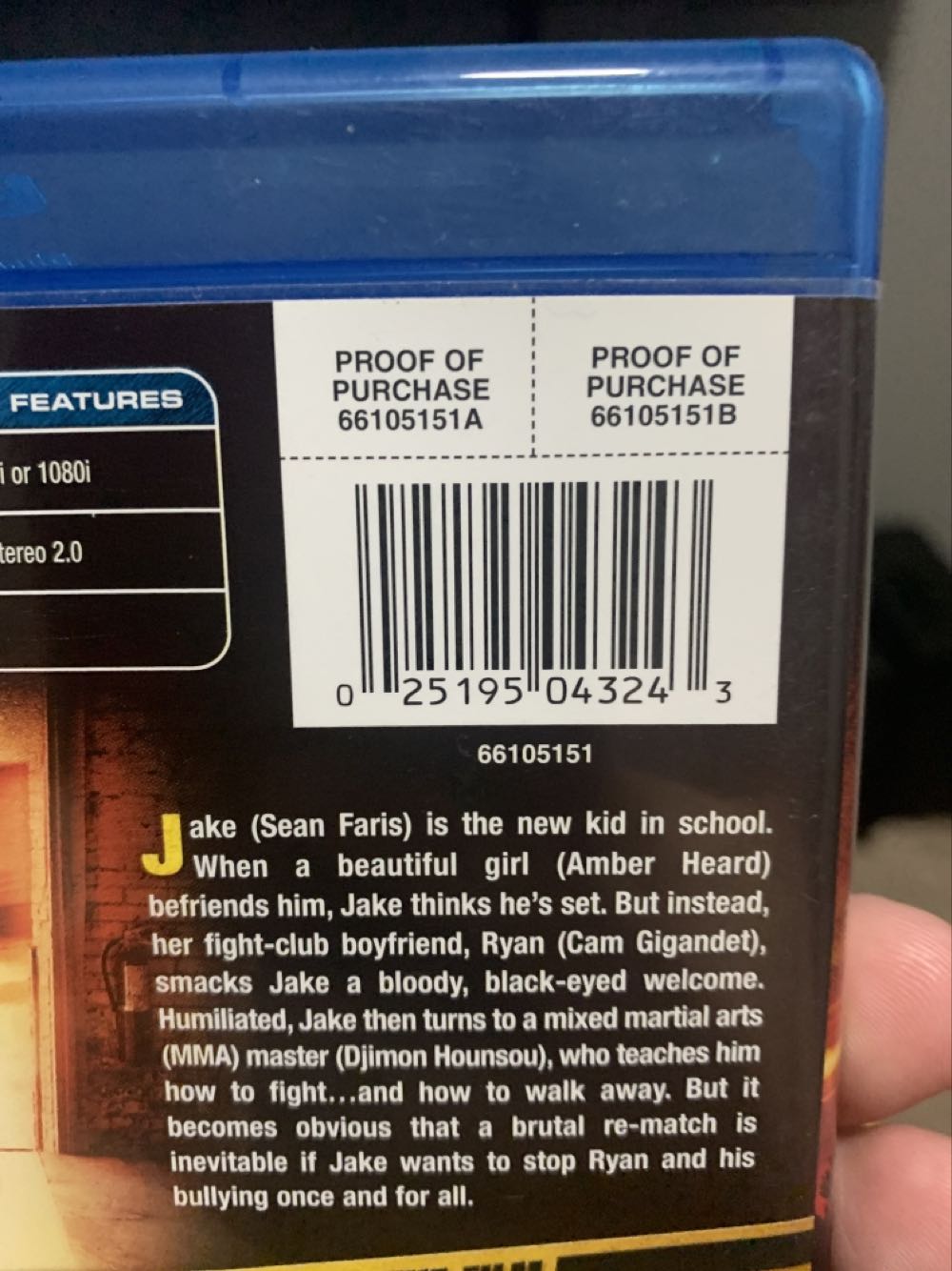 Never Back Down Blu-ray movie collectible [Barcode 025195043243] - Main Image 3