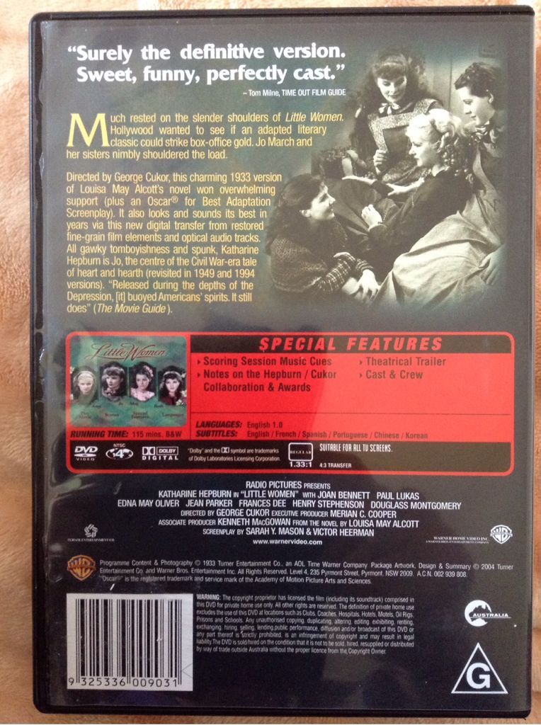 Little Women DVD movie collectible [Barcode 9325336009031] - Main Image 2