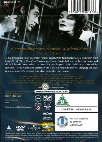 Bringing Up Baby DVD movie collectible [Barcode 5050582115024] - Main Image 2