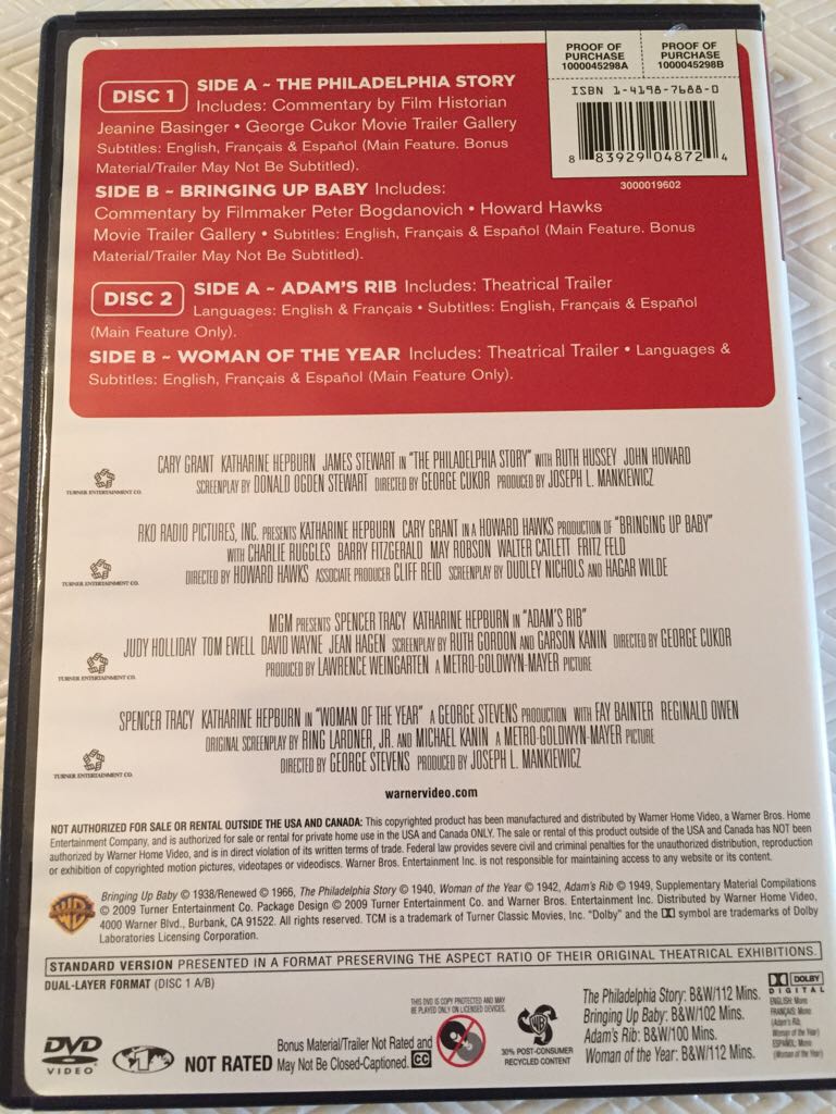 Bringing Up Baby DVD movie collectible - Main Image 2