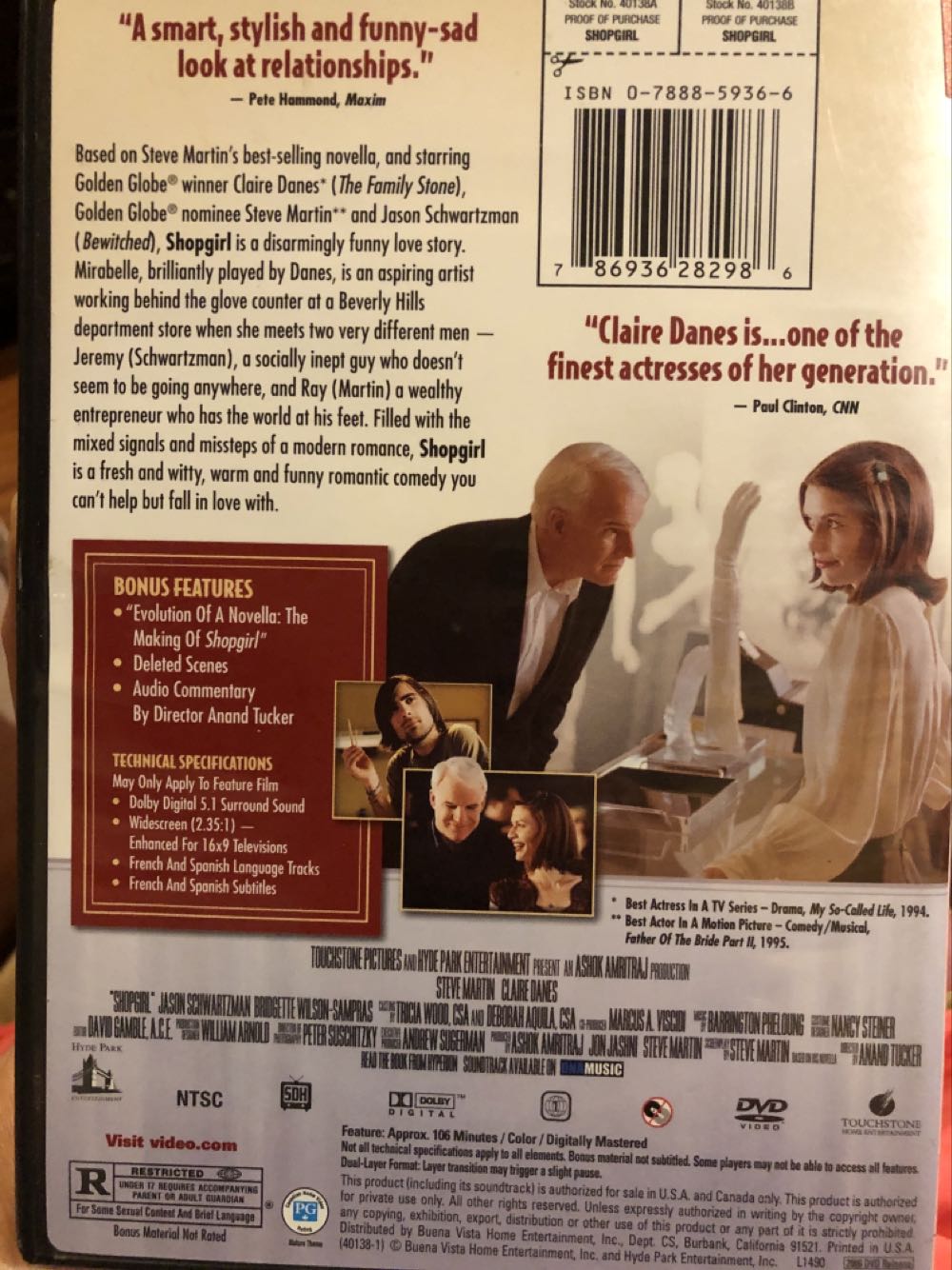 Shopgirl DVD movie collectible [Barcode 786936282986] - Main Image 4