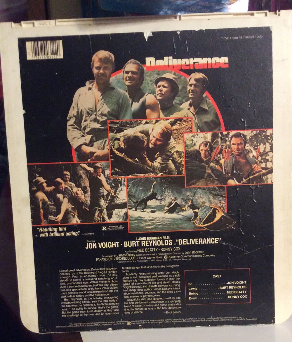 Deliverance CED movie collectible [Barcode 076476031220] - Main Image 2
