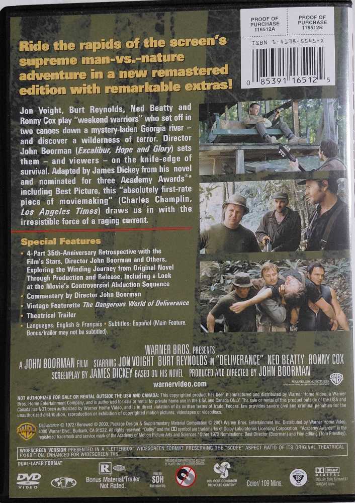 Deliverance DVD movie collectible [Barcode 085391165125] - Main Image 4