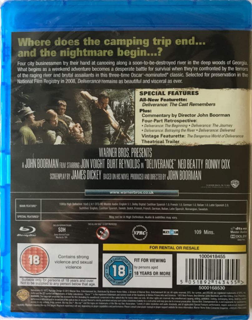 Deliverance Blu-ray movie collectible [Barcode 5051892143455] - Main Image 2