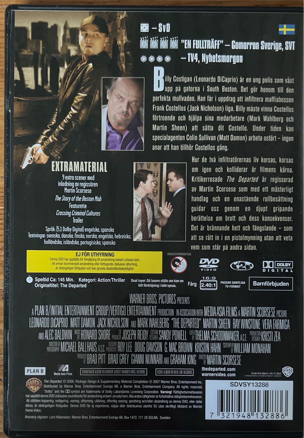 The Departed (DVD) DVD movie collectible [Barcode 7321948132886] - Main Image 2