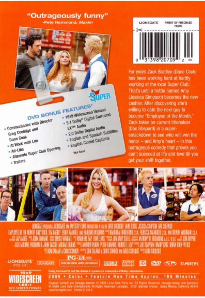 Employee of the Month DVD movie collectible [Barcode 057373173282] - Main Image 2
