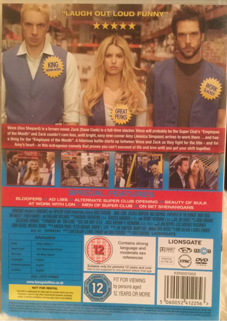 Employee of the Month DVD movie collectible [Barcode 5060052412256] - Main Image 2