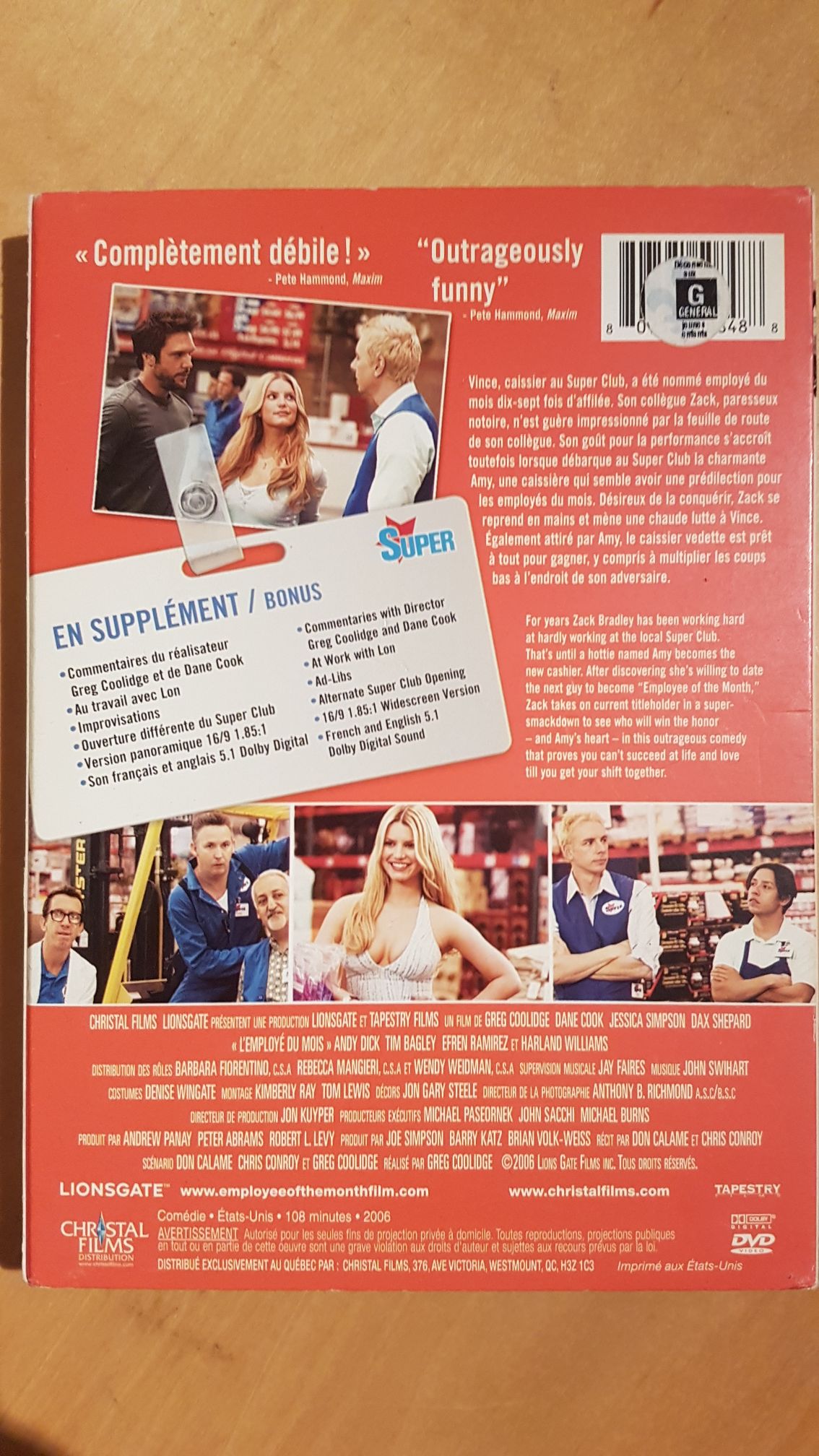 Employee of the Month DVD movie collectible [Barcode 807581508488] - Main Image 2