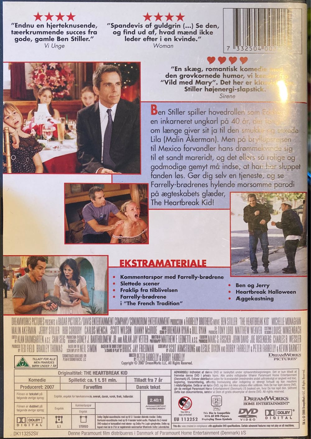 The Heartbreak Kid DVD movie collectible [Barcode 7332504002215] - Main Image 2