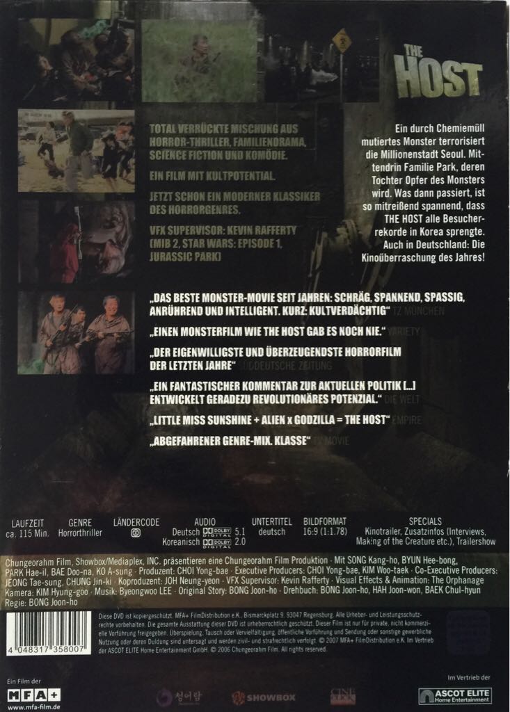 The Host DVD movie collectible [Barcode 4048317358007] - Main Image 2