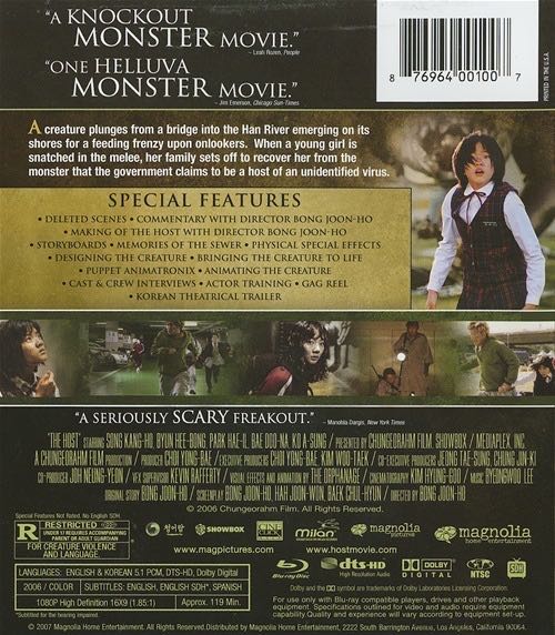 The Host Blu-ray movie collectible [Barcode 876964001007] - Main Image 2