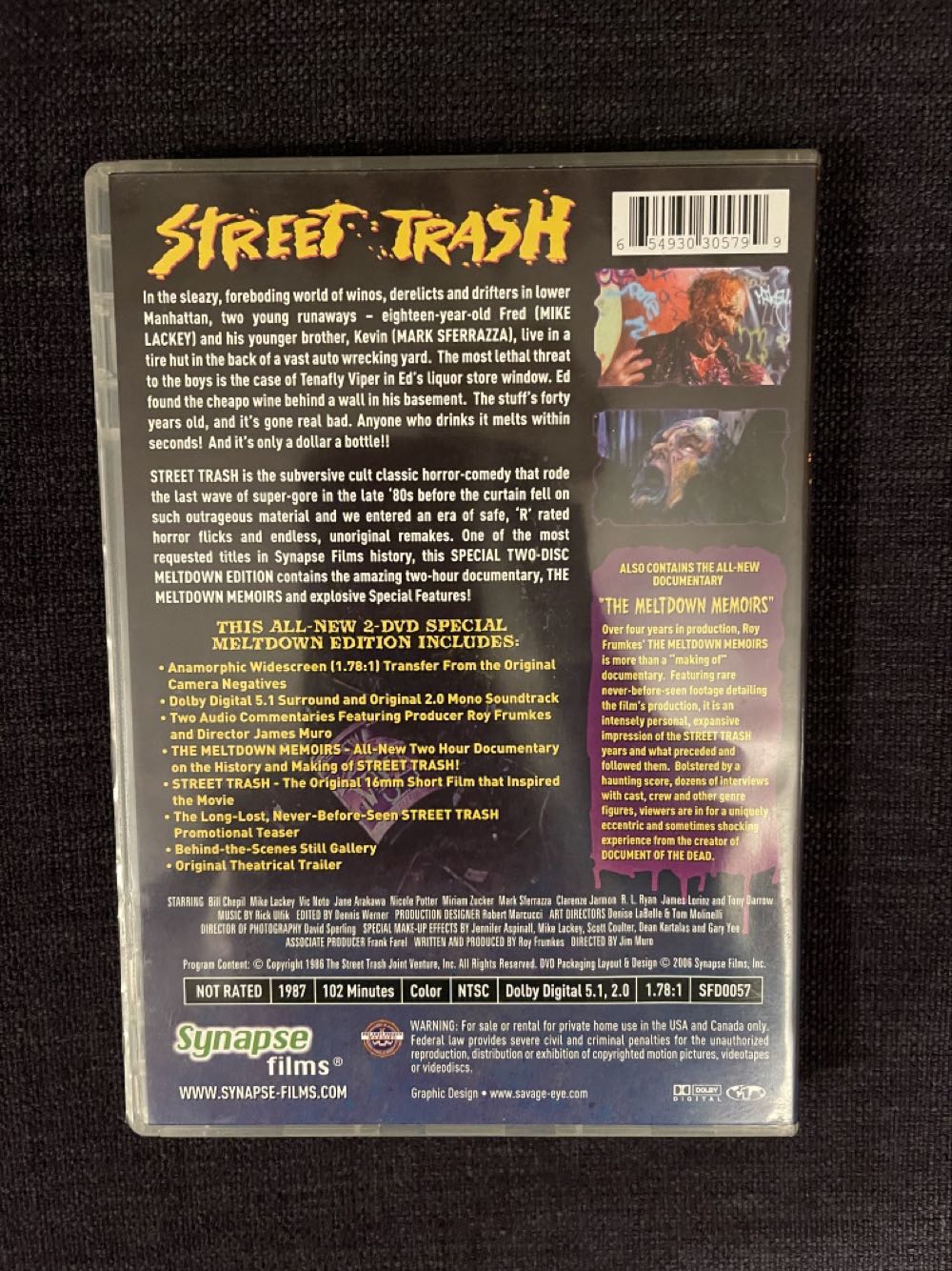 Street Trash DVD movie collectible [Barcode 654930305799] - Main Image 3