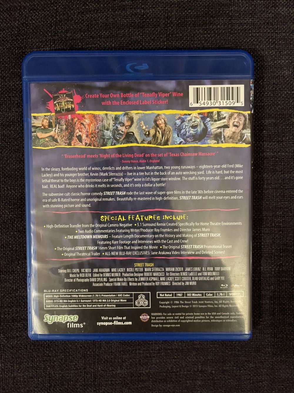 Street Trash Blu-ray movie collectible [Barcode 654930315095] - Main Image 4